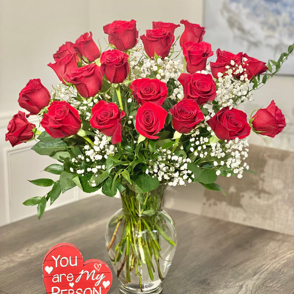 2 Dozen Long Stem Roses Petal N Bloom